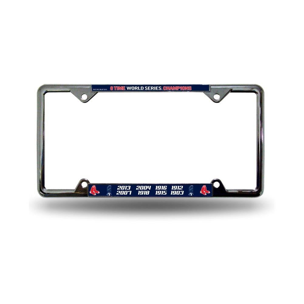 Chrome License Frame - Boston Red Sox 8x World Series Champions