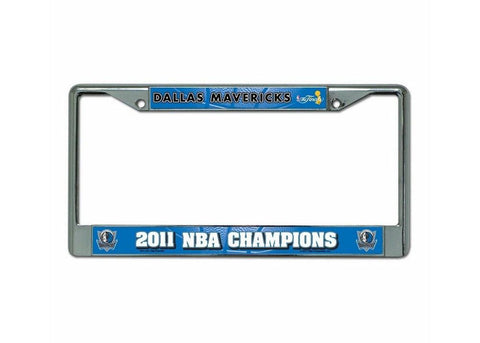 Rico Chrome License Plate Frame - NBA 2011 Champions Dallas Mavericks