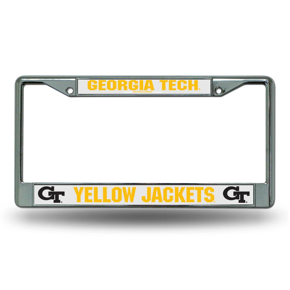 Chrome License Plate Frame - Georgia Tech Yellow Jackets