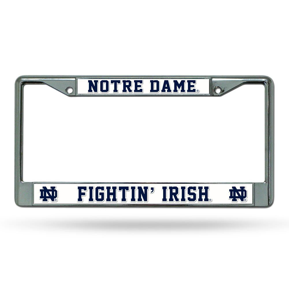 Chrome License Plate Frame - Notre Dame Fighting Irish
