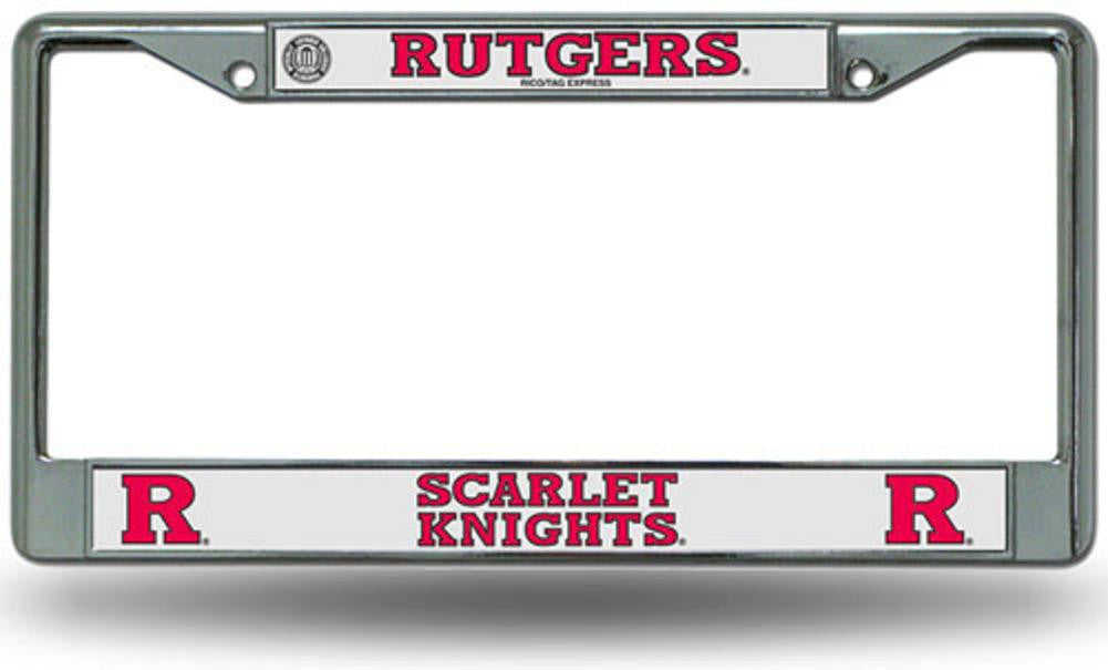 Chrome License Plate Frame - Rutgers Scarlet Knights