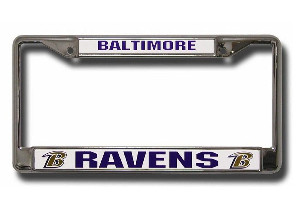 Chrome License Plate Frame - Baltimore Ravens
