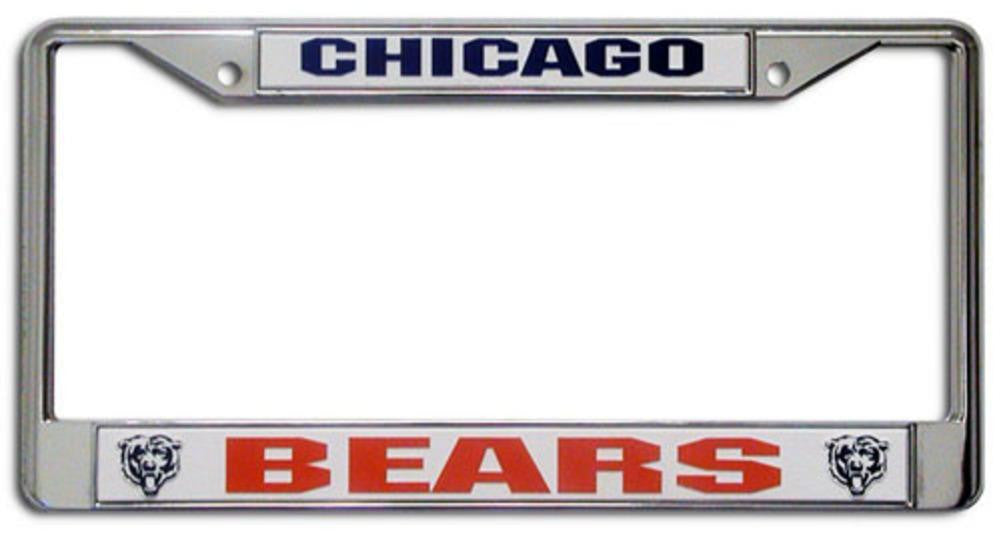 Chrome License Plate Frame - Chicago Bears