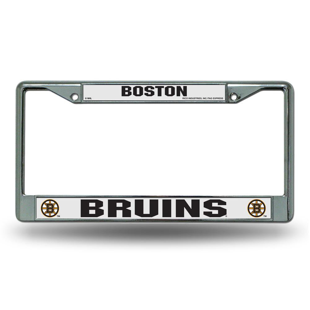 Chrome License Plate Frame - Boston Bruins