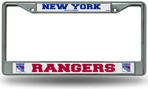 Chrome License Plate Frame - New York Rangers