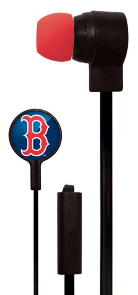 MLB Big Logo black cord earbuds Boston Red Sox