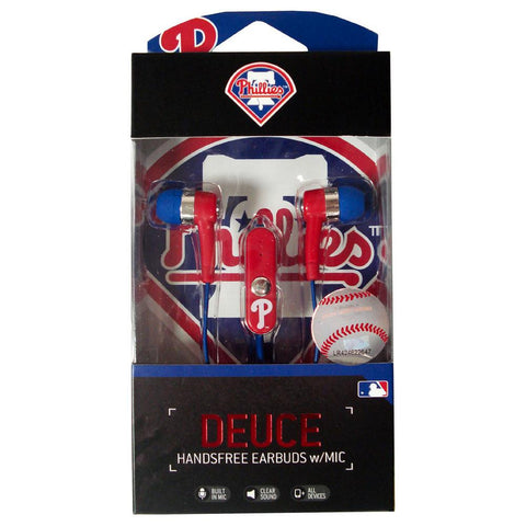 MLB Philadelphia Phillies Hands Free Ear Buds with Microphone