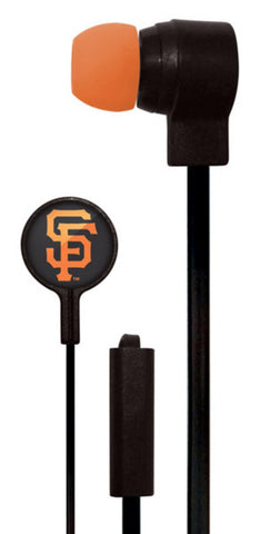 Mizco MLB San Francisco Giants Big Logo black cord earbuds