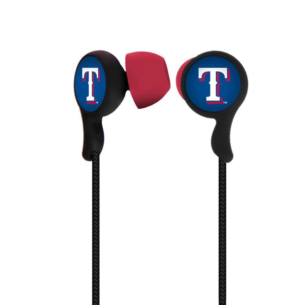 Mizco MLB Texas Rangers Armor Stereo Handsfree Earbuds