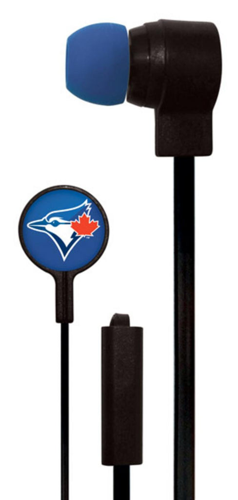 Mizco MLB Toronto Blue Jays Big Logo black cord earbuds