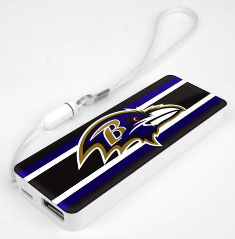 Mizco NFL Baltimore Ravens 3K Slim Power Bank Powerbar
