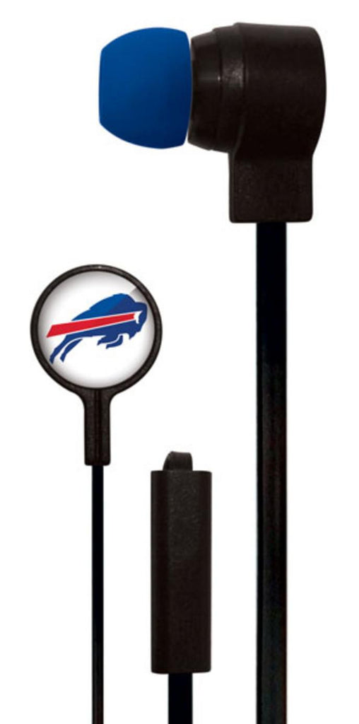 Mizco NFL Buffalo Bills Big Logo black cord earbuds