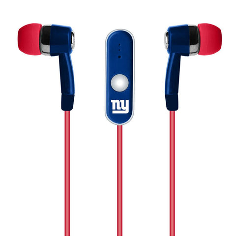 Mizco NFL New York Giants Stereo Hands Free Earbuds