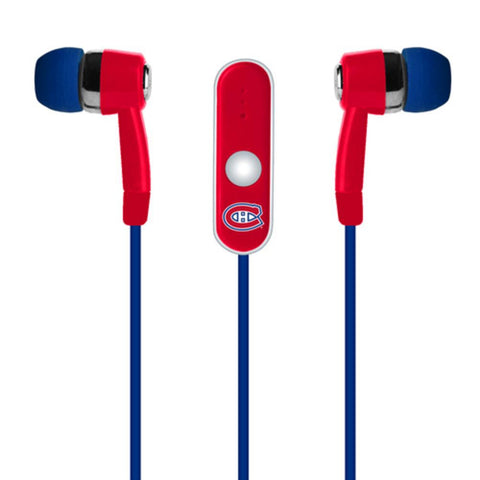 Mizco NHL Montreal Canadiens Stereo Hands Free Earbuds