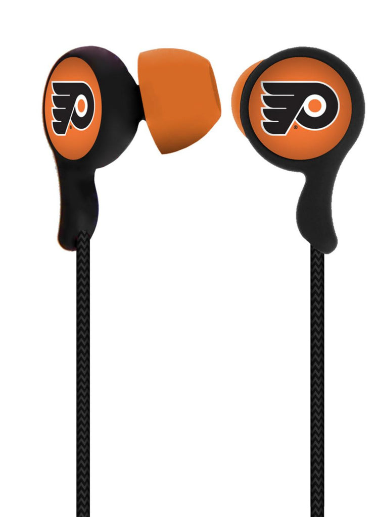 Mizco NHL Philadelphia Flyers Armor Stereo Handsfree Earbuds