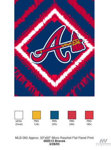 Northwest MLB Atlanta Braves Micro Raschel Blanket