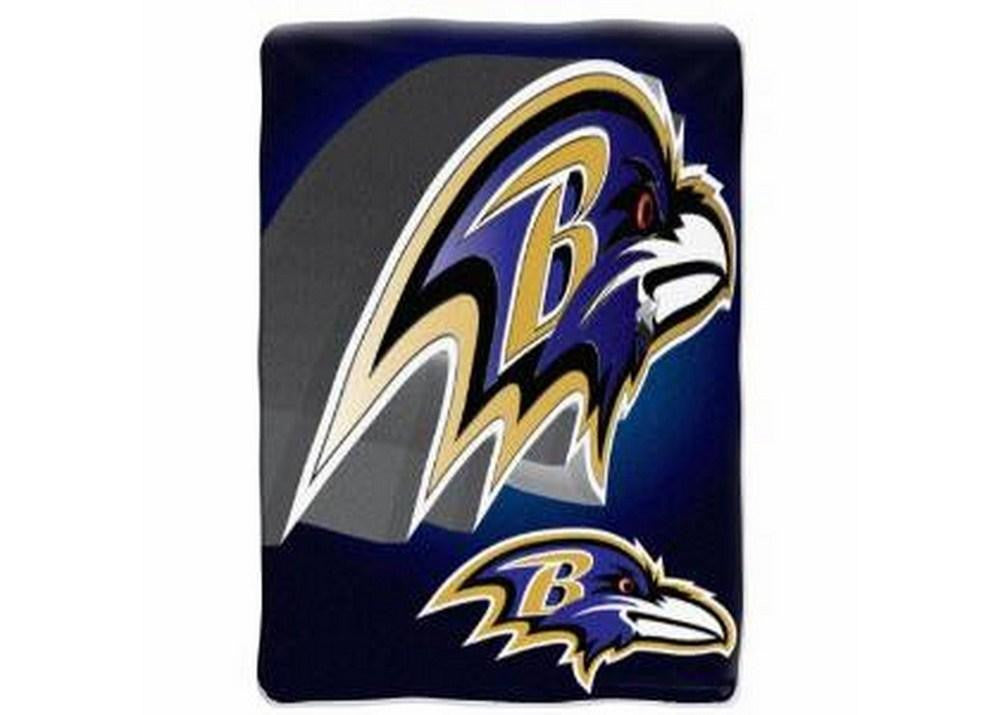 Baltimore Ravens NFL Micro Raschel Blanket (Bevel Series) (80X60)