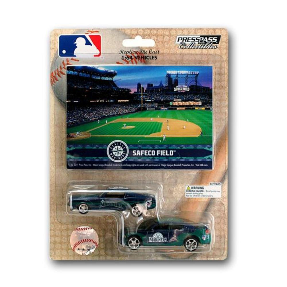 MLB Ford Mustang And Dodge Charger 1:64 Scale Diecast Cars - Seattle Mariners