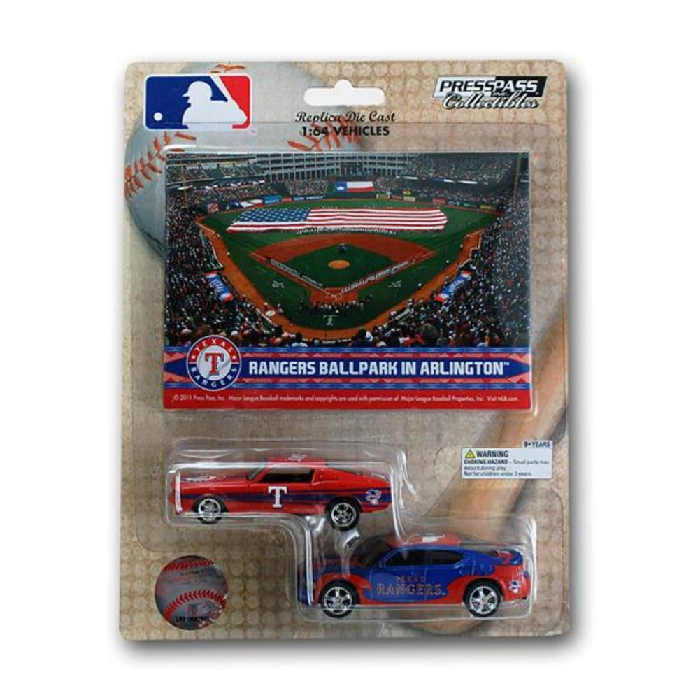 PressPass MLB Texas Rangers 2-Pack Diecast Cars