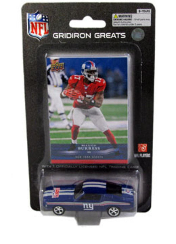 Upper Deck 2008 NFL New York Giants 1:64 1967 Mustang Fastback with Plaxico Burress Card