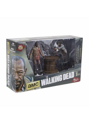 THE WALKING DEAD TV DELUXE BOX
MORGAN WITH IMPALED WALKER & SPIKE TRAP FIGURE