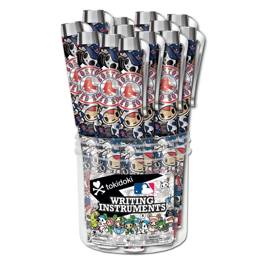 MLB Boston Red Sox 24 Pack Tokidoki Ultra Logo Metallic Pen Canister