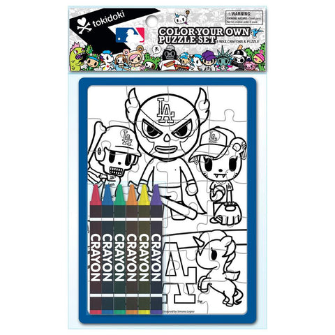 Tokidoki Color Your Own Puzzle - MLB Los Angeles Dodgers