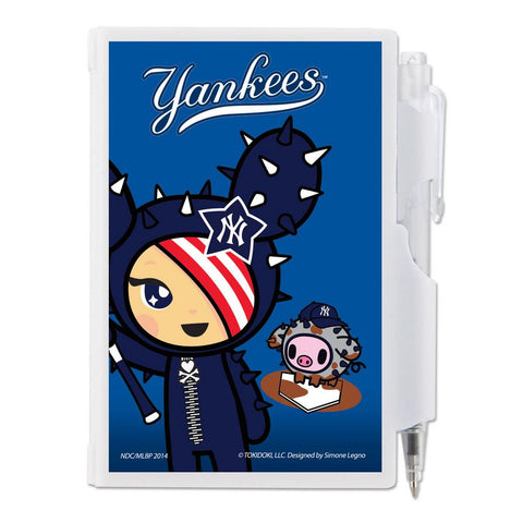 Tokidoki MLB New York Yankees Deluxe 5x7 Hardcover Notebook and Pen Set