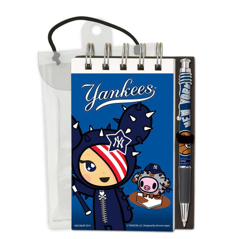 Tokidoki MLB New York Yankees Deluxe 3x5 Hardcover Flipbook and Pen Set