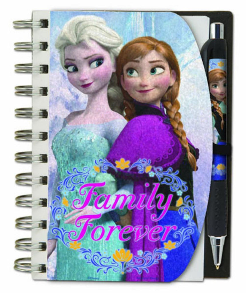 "National Design Disney Frozen Holographic 4 x 6"" Deluxe Hardcover Notebook and Pen Set"