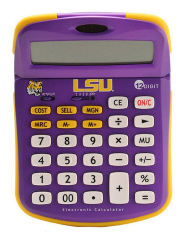 Collegiate Series 00514 LOUISIANA STATE UNIVERSITY Solar-Powered Calculator with School Logo and Colors