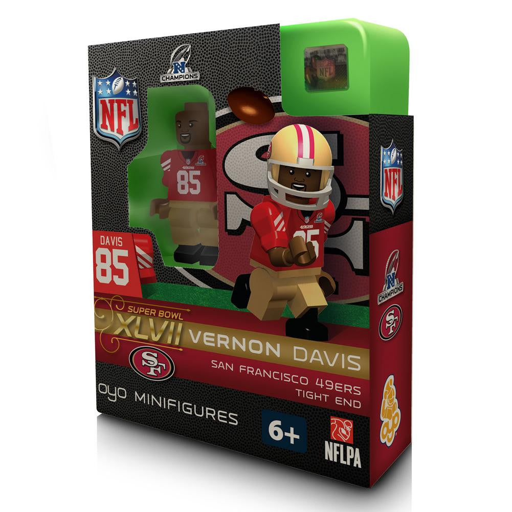 Vernon Davis 2012 NFC Champions Oyo Mini Figure Lego Compatible San Francisco 49ers Super Bowl XLVII Edition