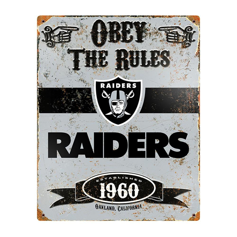 NFL Oakland Raiders The Party Animal Vintage Metal Sign