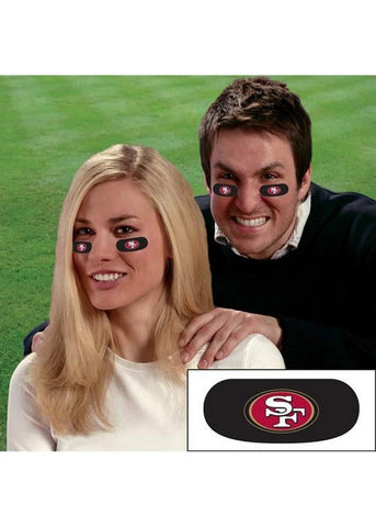 Party Animal Stick-On Eye Black Strips - NFL San Francisco 49ers