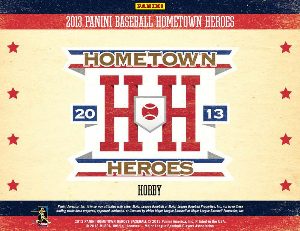 2013 Panini Hometown Heroes Baseball Trading Card Hobby Box