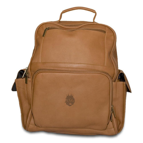 Pangea Tan Leather Large Computer Backpack - 2012 All Star Game