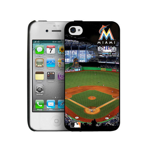 Iphone 4-4S Hard Cover Case - Miami Marlins