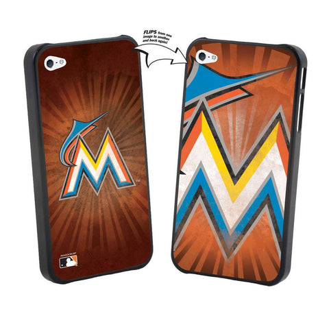 Iphone 4-4S MLB Miami Marlins Large Logo Lenticular Case