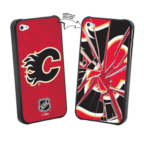 Iphone 4-4S NHL Calgary Flames Broken Glass Lenticular Case