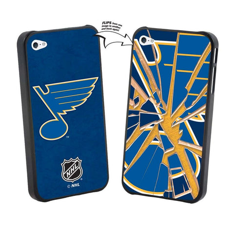 Iphone 4-4S NHL St. Louis Blues Broken Glass Lenticular Case