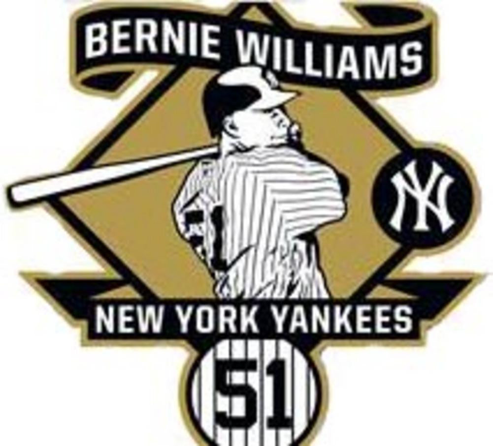 2015 MLB New York Yankees Bernie Williams #51 Retirement Jersey Sleeve Patch