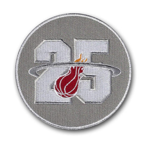 Miami Heat 25th Anniversary Season Logo Patch