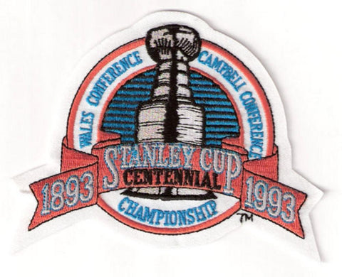 NHL 1993 Stanley Cup Final Championship Centennial Jersey Patch (English Version) Los Angeles Kings vs. Montreal Canadiens