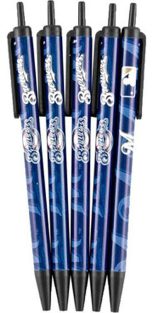 MLB Milwaukee Brewers 5-Pack Click Pens