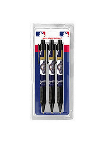 MLB Milwaukee Brewers 3-Pack Grip Pens