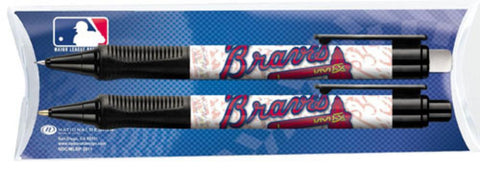 National Design Atlanta Braves Grip Pen and Pencil Set in Pillow Pack (11014-GCM)