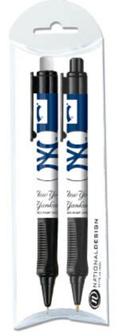 National Design New York Yankees Grip Pen and Pencil Set in Pillow Pack (11014-GCV)