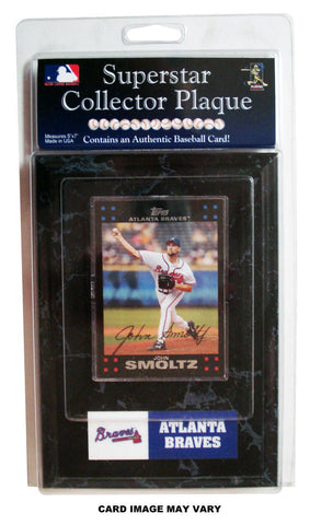 MLB Atlanta Braves John Smoltz Card Plaque