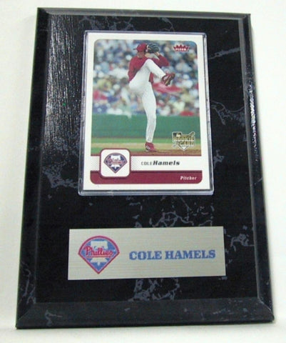 MLB Philadelphia Phillies Cole Hamels Card Plaque