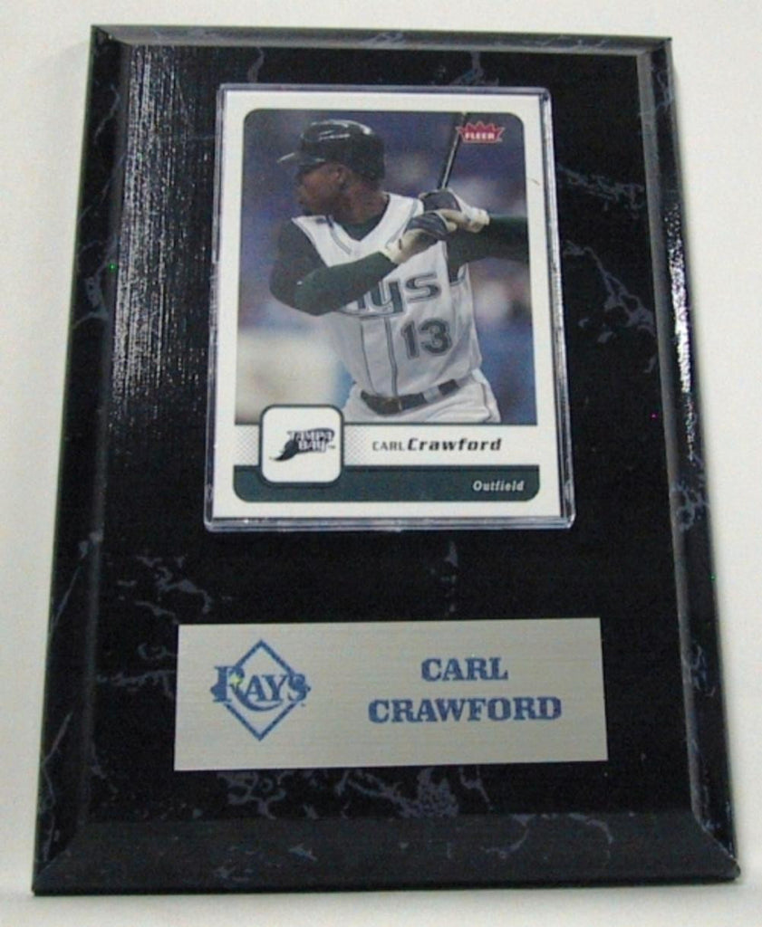 MLB Card Plaques - Tampa Bay Rays-Carl Crawford